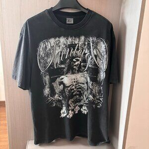 Saint Michael Cho Nirvana Reborn Loose Round Neck Unisex T-Shirt Black